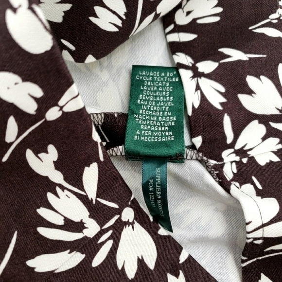 Lauren Ralph Lauren Brown Floral Pencil Skirt - Picture 9 of 9